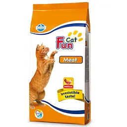 Повнораціонний економ сухий корм Farmina Fun Cat, для дорослих котів, з м'ясом, 20 кг