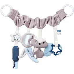 Іграшка-підвіска Babyono Єнот розвиваюча з брязкальцями, дзеркальцем та шелестячим хвостиком