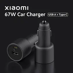 Автомобільний зарядний адаптер Xiaomi 67W Car Charger USB and Type-C (BHR6814GL) - мініатюра 8
