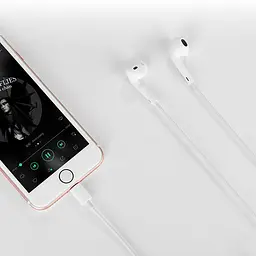 Навушники дротові HOCO L7 Plus Original (Lightning) White - мініатюра 7