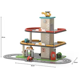 Дерев'яний паркінг із АЗС Viga Toys (44509) - мініатюра 2
