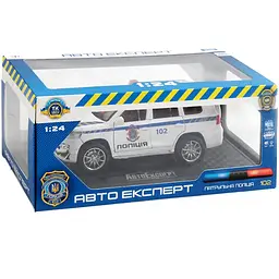 Колекційна металева модель автомобіля АвтоЕксперт Toyota Land Cruiser Prado Поліція з інерцією, світлом та звуком 1:24 - мініатюра 8
