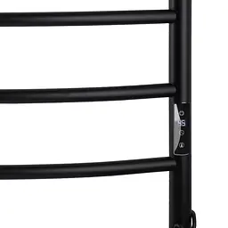 Електрична рушникосушка Unio LD ЕU 700-500-7 BLK Драбинка Дуга чорна, Чорний матовий, Праве, Електронний - мініатюра 3