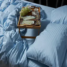 Комплект постільної білизни Moon&Star Satin Stripe Ocean Calm Євро 200х220 наволочки 2х40х60 - мініатюра 2