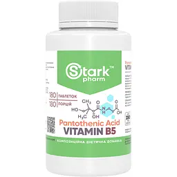 Пантотенова кислота Stark Pharm Вітамін B5, 500 мг 180 пігулок
