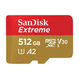 Карта пам'яті SanDisk 512GB microSD class 10 UHS-I U3 V30 Extreme (SDSQXAV-512G-GN6MA) - мініатюра 2