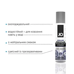 Охолоджувальний лубрикант на силіконовій основі JO PREMIUM — COOLING (30 мл) - мініатюра 3