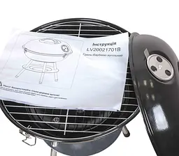 Вугільний гриль барбекю мангал з кришкою Levistella LV20021701B - мініатюра 4