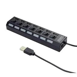 Хаб USB UHB-U2P7-03 Black Gembird teh0023484