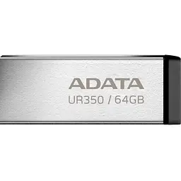 USB флеш накопичувач ADATA 64GB UR350 Silver-Black USB 3.2 (UR350-64G-RSR/BK)
