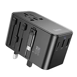 Мережевий зарядний пристрій Hoco AC18 2 USB/ Type-C PD 35W чорний
