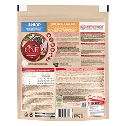 Сухий корм для цуценят малих порід Purina One Mini Junior, з куркою та рисом, 800 г - мініатюра 3
