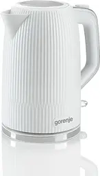 Електрочайник Gorenje 1.7л, Strix-контроль, білий матовий K17DPW