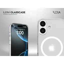 Чохол iLera GlassCase + Camera Button with MagSafe для Apple iPhone 17 Frosted (ILGlCFrCb17) [150405] - мініатюра 9