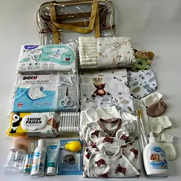 Набір для пологового будинку для новонародженого 33 предмети + прозора сумка в подарунок від ЕкоМама нейтральні кольори - мініатюра 18