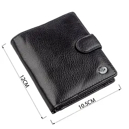 Невеликий шкіряний гаманець ST Leather 18832 чорний - мініатюра 3