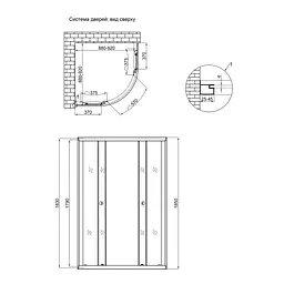 Душова кабіна Lidz Latwa SC90x90.SAT.LOW.GR LLSC9090SATLOWGR2 - мініатюра 2