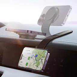 Автотримач з БЗП Baseus C02 Pro Series Magnetic Wireless Charging Car Mount Cluster (C40156) Black - мініатюра 6