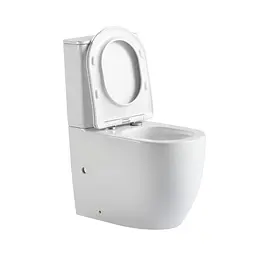 Унітаз підлоговий Qtap Robin New Ultra Quiet безобідковий з сидінням Soft-close White QT13226083AW, Білий - мініатюра 5