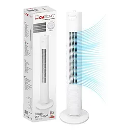 Колонний підлоговий вентилятор Clatronic TVL 3370 White, безшумний, кімнатний, із таймером та автоповоротом, білий - мініатюра 8