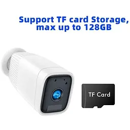Wifi камера Sdeter з великим акумулятором 12 000 мАг B-12, вулична, із записом на SD карту до 128 Гб, Біла (100386) - мініатюра 2