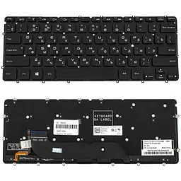 Клавіатура для ноутбука DELL (XPS: 13 9333 L321x 322x) rus чорний без фрейма підсвічування клавіш