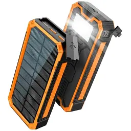 Сонячний повербанк iBattery YD-888K з ліхтариком 30000 mAh orange - мініатюра 8