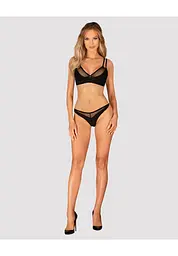 Комплект еротичної білизни Obsessive Nesari XS/S (чорний) - мініатюра 4