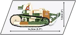 Конструктор COBI танк 1:35 RENAULT FT 2991 - мініатюра 3
