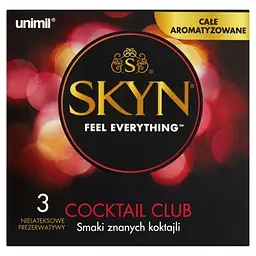 Ароматизовані презервативи Unimil Skyn Cocktail Club безлатексні 3 шт. - мініатюра 3