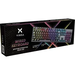 Клавіатура Vinga KBGM-100 LED Blue Switch USB Black (KBGM-100 Black) - мініатюра 8