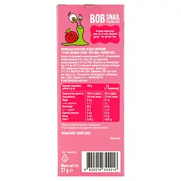 Фруктово-ягідно-овочевий мармелад Bob Snail Груша-Малина-Буряк 27 г - мініатюра 2