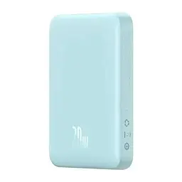 Магнітний портативний павербанк із бездротовою зарядкою Baseus Magnetic 20 W 10000 mAh для iPhone блакитний - мініатюра 4