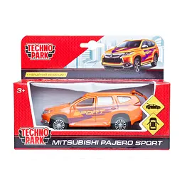 Автомодель Технопарк Mitsubishi Pajero Sport, 1:32, помаранчевий (PAJERO-S-SPORT) - мініатюра 8