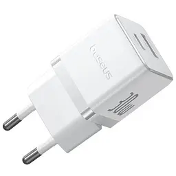 МЗП Baseus Palm Fast Charger 30W (1USB-A/1C) (P1011160A) Moon White - мініатюра 2