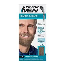 Фарба камуфлююча для бороди та вусів Just For Men M-25 світло-коричнева