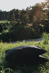 Комплект постільної білизни сатин 100% бавовна Black Silk чорний - двоспальний - мініатюра 3
