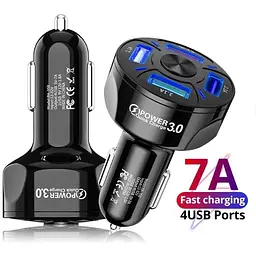 Автомобильное зарядное устройство DK Qualcomm 4USB Quick Charge 3.0 35W (BK-358) black - мініатюра 9
