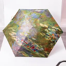 Парасоля механічна складна "Водяні лілії" Моне 91 см Yiwu HP-23-1GR