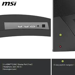 Монітор MSI 31.5" MAG 325CQPF-E18 Curved QHD VA 180Hz (9S6-3DC14H-201) - мініатюра 5