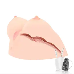 Мастурбатор Kokos Juilana Breast 2WayPlus з функцією масажу та вібрацією - мініатюра 5