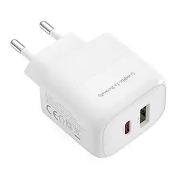 Мережевий зарядний пристрій XO L137 1USB-C/1USB PD/QC 20W Type-C to Type-C 1м White (37793_3664782) - мініатюра 5