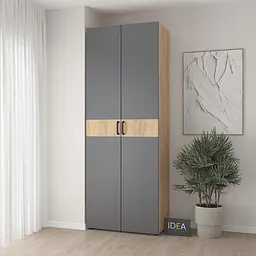 Шафа для одягу з однією штангою С-8.4 Дуб крафт/Асфальт Idea