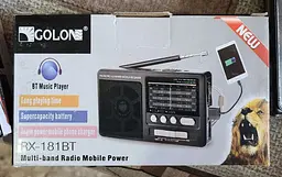 Портативний радіоприймач Golon RX 181 чорний - мініатюра 2