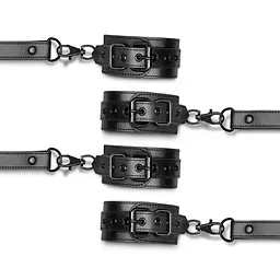 Фіксатор для рук та ніг Bedroom Fantasies Hogtie & Cuffs Set 4-Way Restrant Set - мініатюра 6