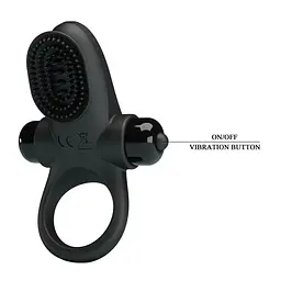 Віброкільце Pretty Love Vibrant Penis Ring II Black, 8.6х3 см (чорний) - мініатюра 6