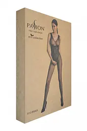 Бодістокінг Passion ECO BS003, чорний, One Size, відкрита промежина, імітація корсета і панчіх - мініатюра 6