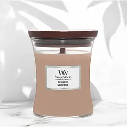 Свічка Woodwick Cashmere Medium Кашемір 275 г (1720908E) - мініатюра 2