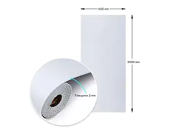Самоклеюча вініловая плитка в рулоні STICKER WALL 600*3000*2мм Білий льон Мат SW-00002041 - мініатюра 4