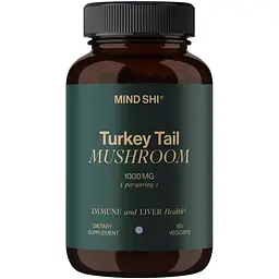 Трутовик різнокольоровий Mind Shi Turkey Tail Mushroom 1000 мг 60 вегетаріанськх капсул